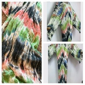 Gorgeous Multi-Way Abstract Top / Cardigan